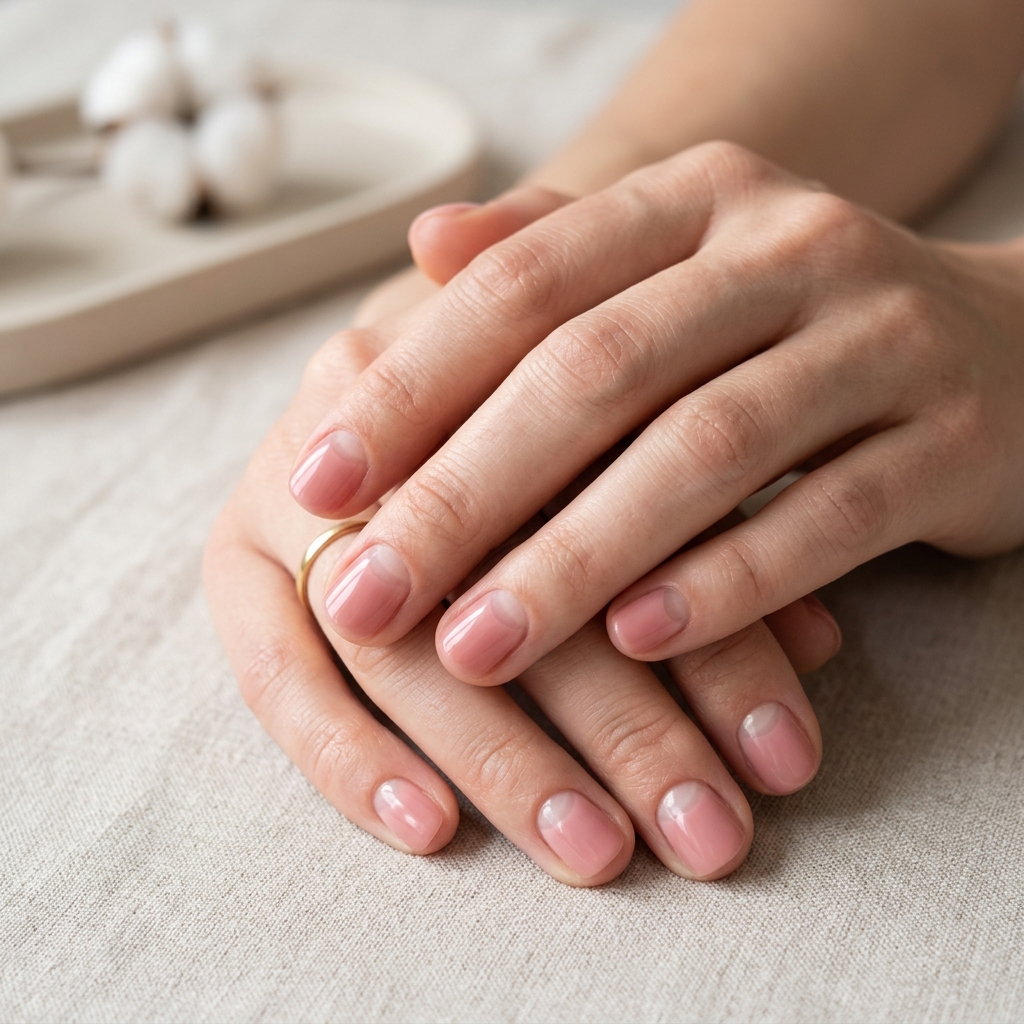 Nude clean manicure